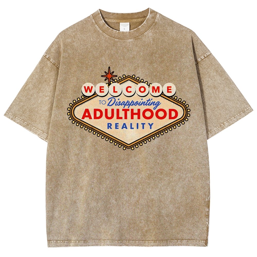 Welcome To Adulthood Vintage Distressed T-shirt