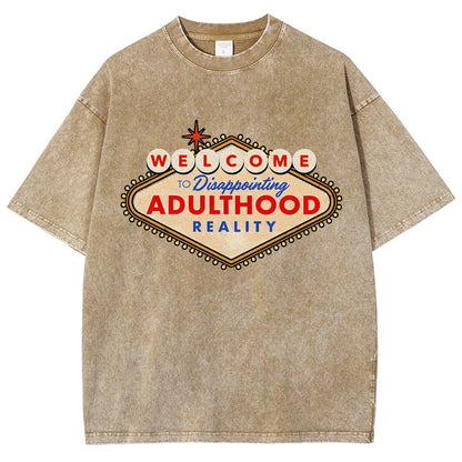 Welcome To Adulthood Vintage Distressed T-shirt