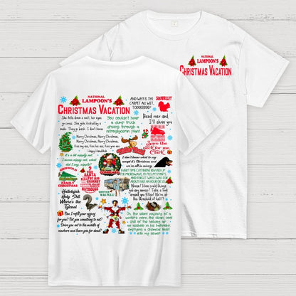 Holiday Vacation Quote Front And Back Printing Geek T-Shirt