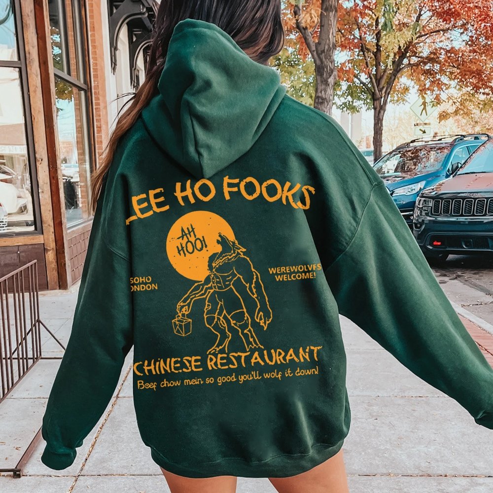 Lee Ho Fooks Chinese Restaurant Printed Back Unisex Cotton Hoodie