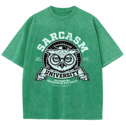 Sarcasm University-Mens-Basic Vintage Distressed T-shirt