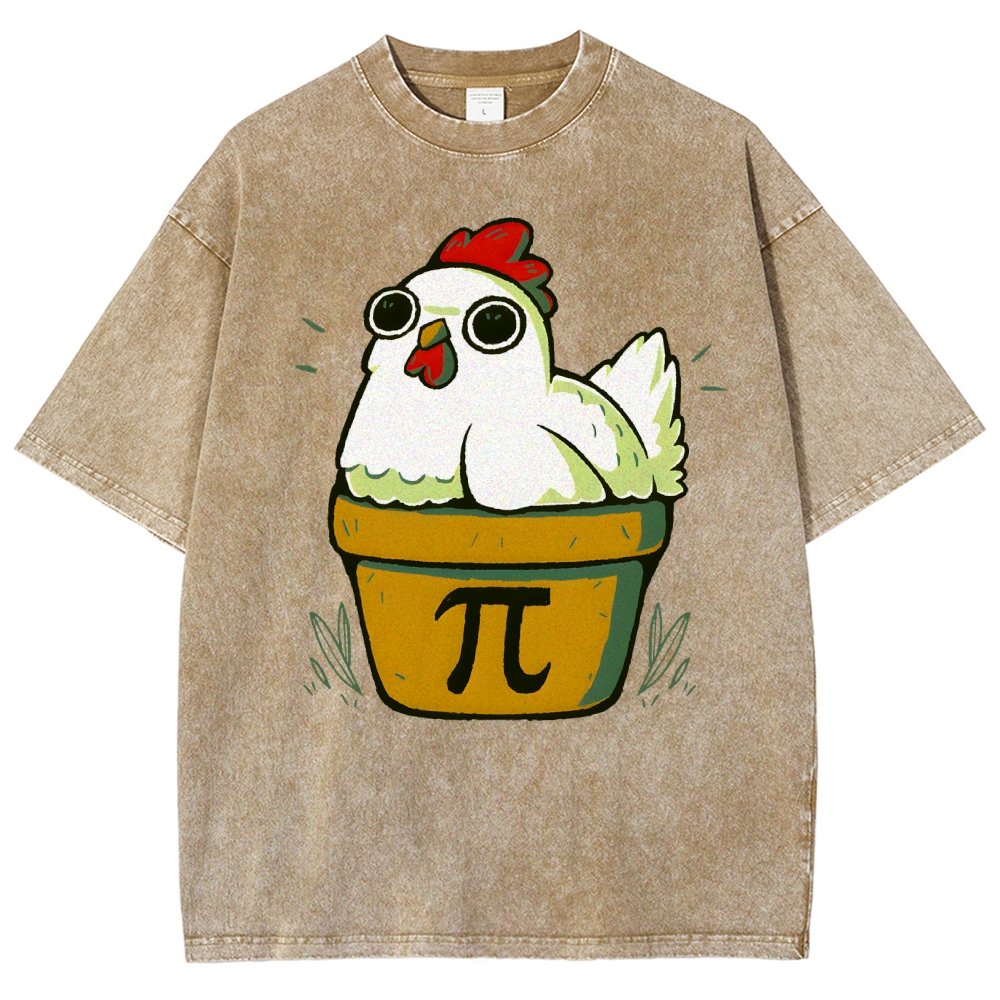 Chicken-Pot-Pie-Math Nerd Vintage Distressed T-shirt