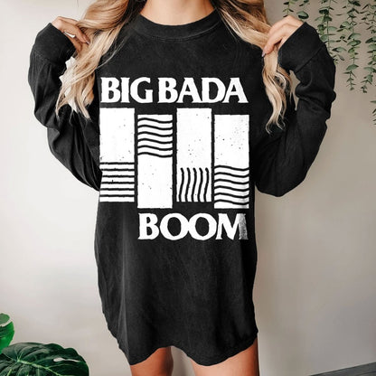 Big Bada Boom Washed Long Sleeve Tee