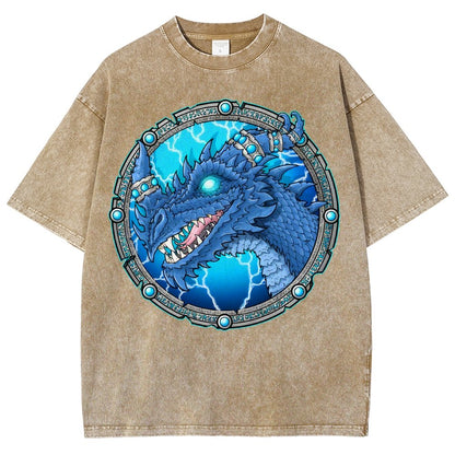 Blue Dragon Vintage Distressed T-shirt