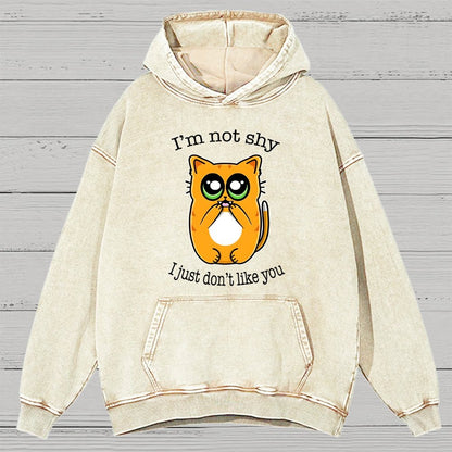 Not Shy Vintage Distressed Hoodie