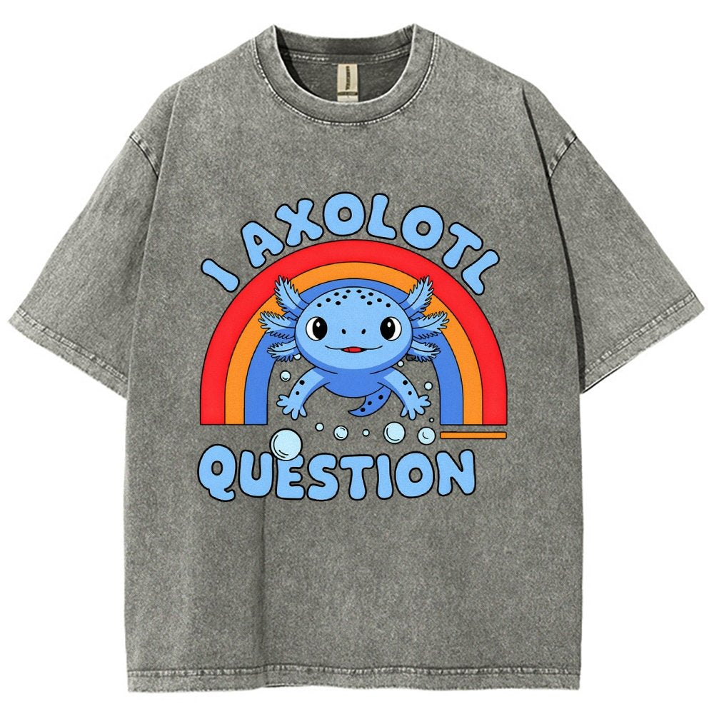 Cute Axolotl I axolotl questions Vintage Distressed T-shirt