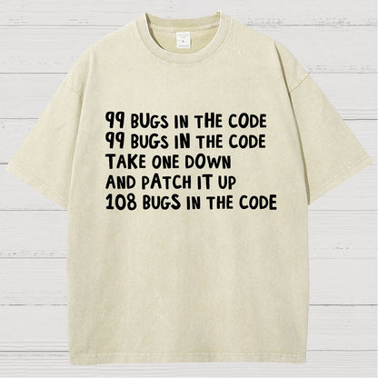 99 Bugs In The Code Vintage Distressed T-shirt