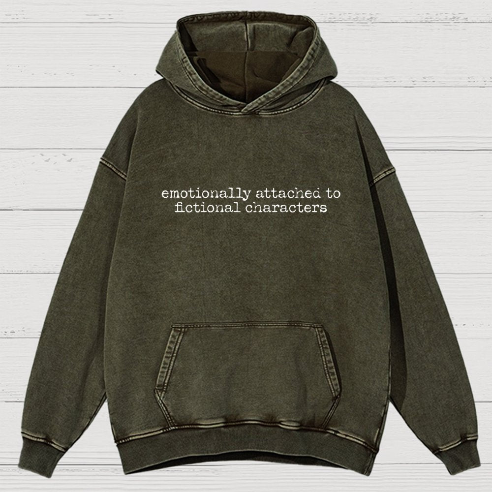 Emotionally Attached To Fictional Characters Vintage Distressed Hoodie