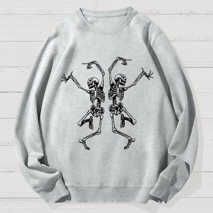 Dancing Skeleton Halloween Geek Cotton Sweatshirt