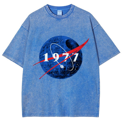 Space Force Origins 1977 Vintage Distressed T-shirt