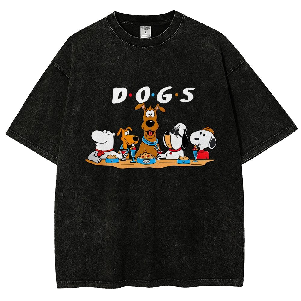 Dog Vintage Distressed T-shirt