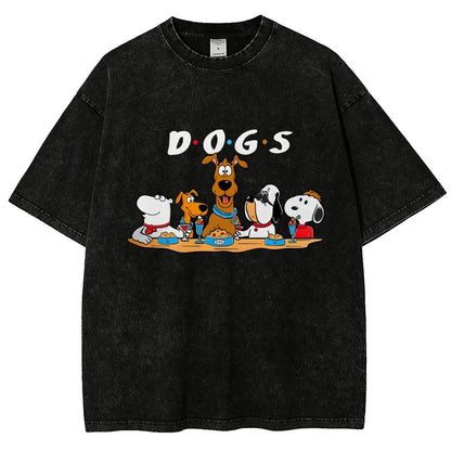 Dog Vintage Distressed T-shirt