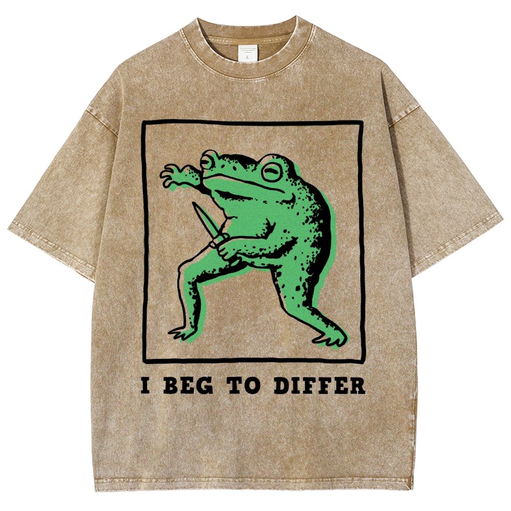 I Beg To Differ Frog Vintage Distressed T-shirt