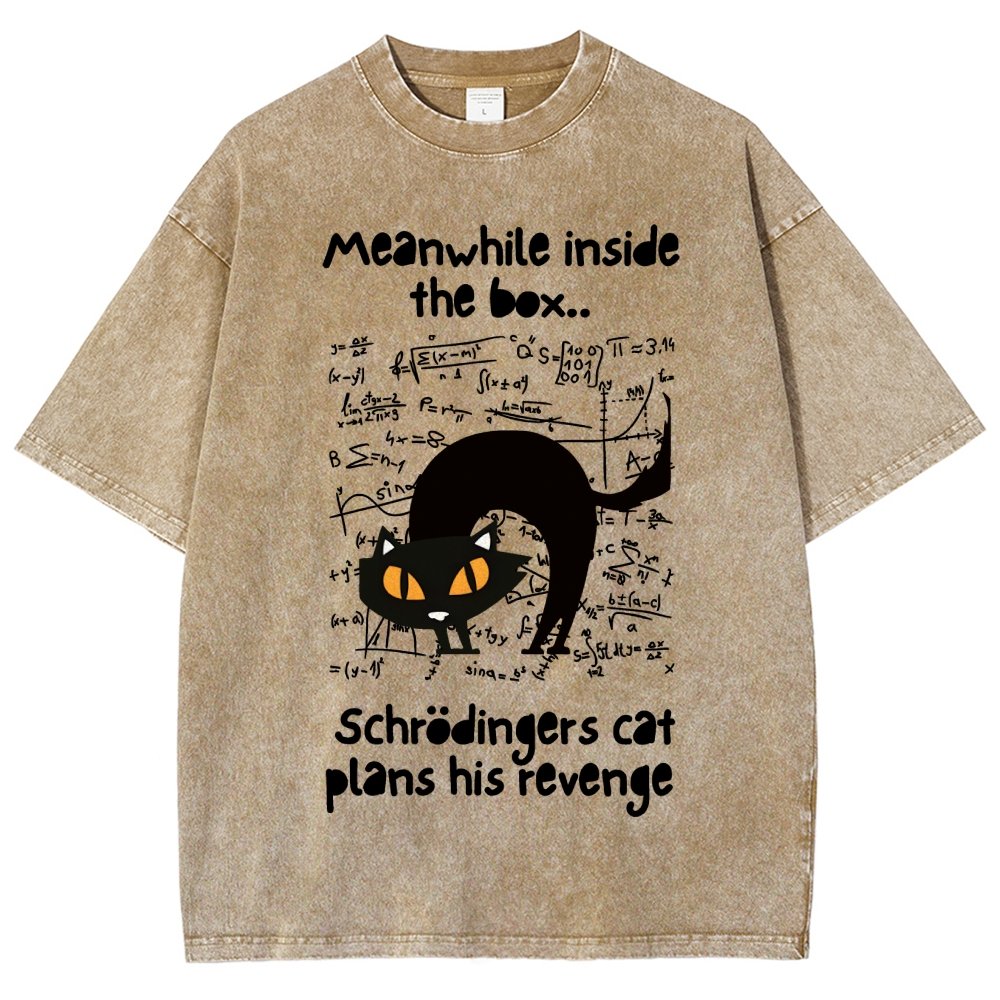 Schrodingers Cat Revenge Vintage Distressed T-shirt