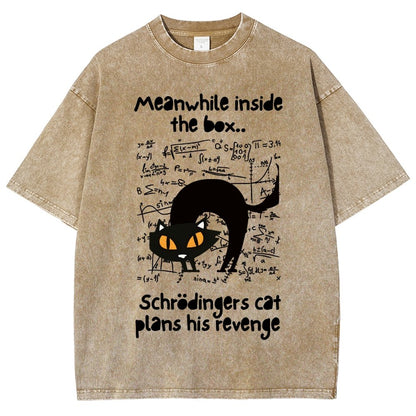 Schrodingers Cat Revenge Vintage Distressed T-shirt