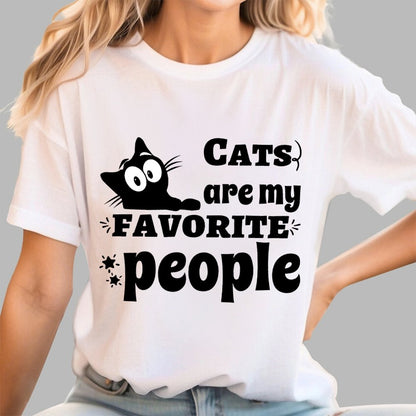 Cats Are My Favorite People Unisex Geek T-Shirt