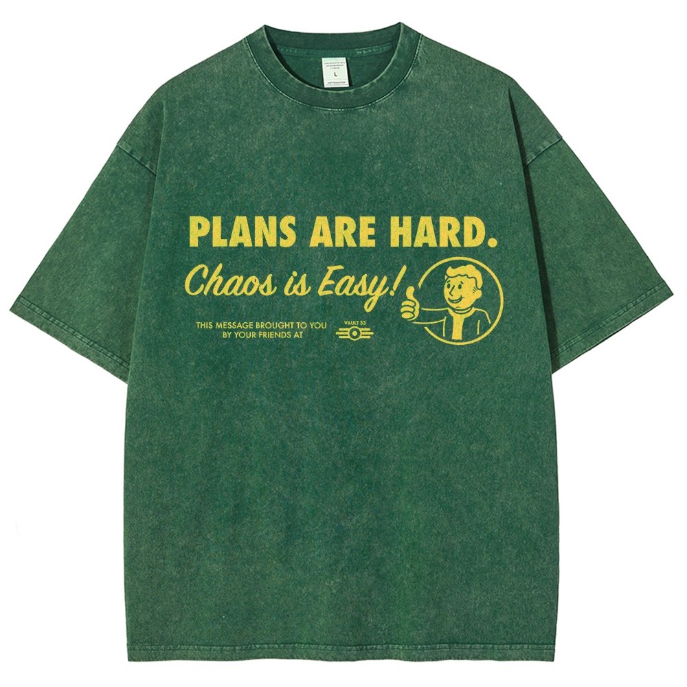 Chaos is Easy Vintage Distressed T-shirt