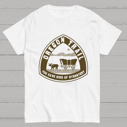 Oregon Trail T Shirt You Have Died of Dysentery Geeky T-Shirt