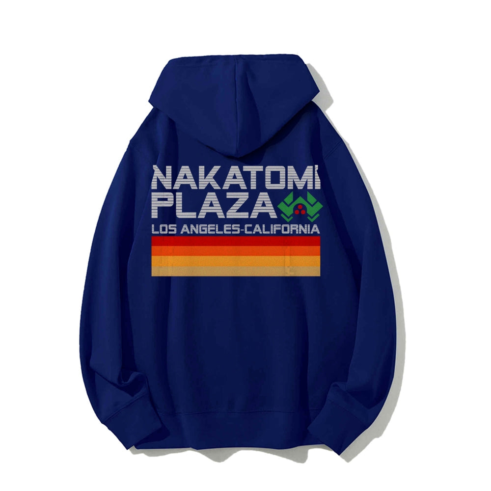 Retro Plaza Printed Back Unisex Cotton Hoodie