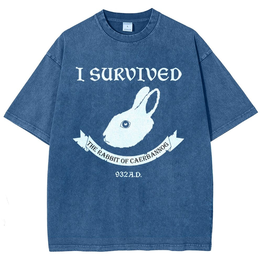 I Survived The Mysterious Rabbit 932A.D Vintage Distressed T-shirt