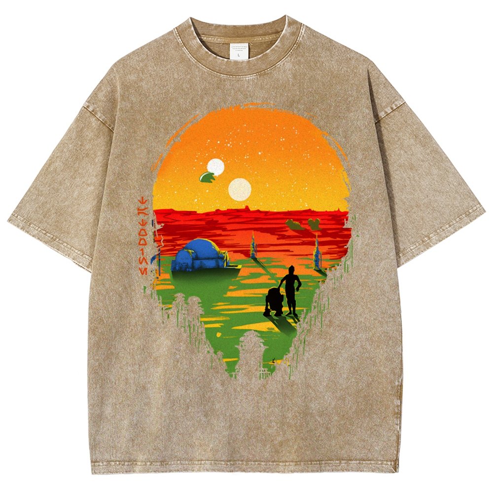 A Mysterious Planet Distant Away II Vintage Distressed T-shirt