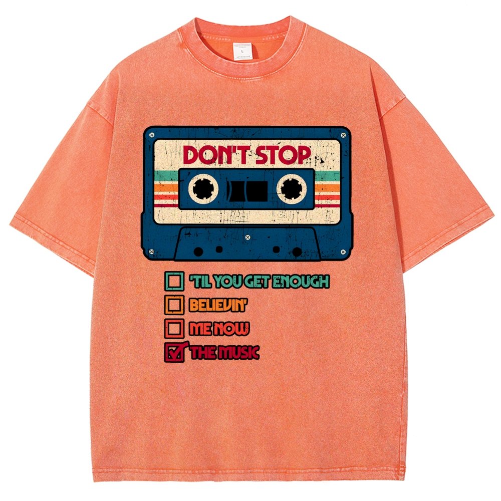 Dont Stop The Music Vintage Distressed T-shirt