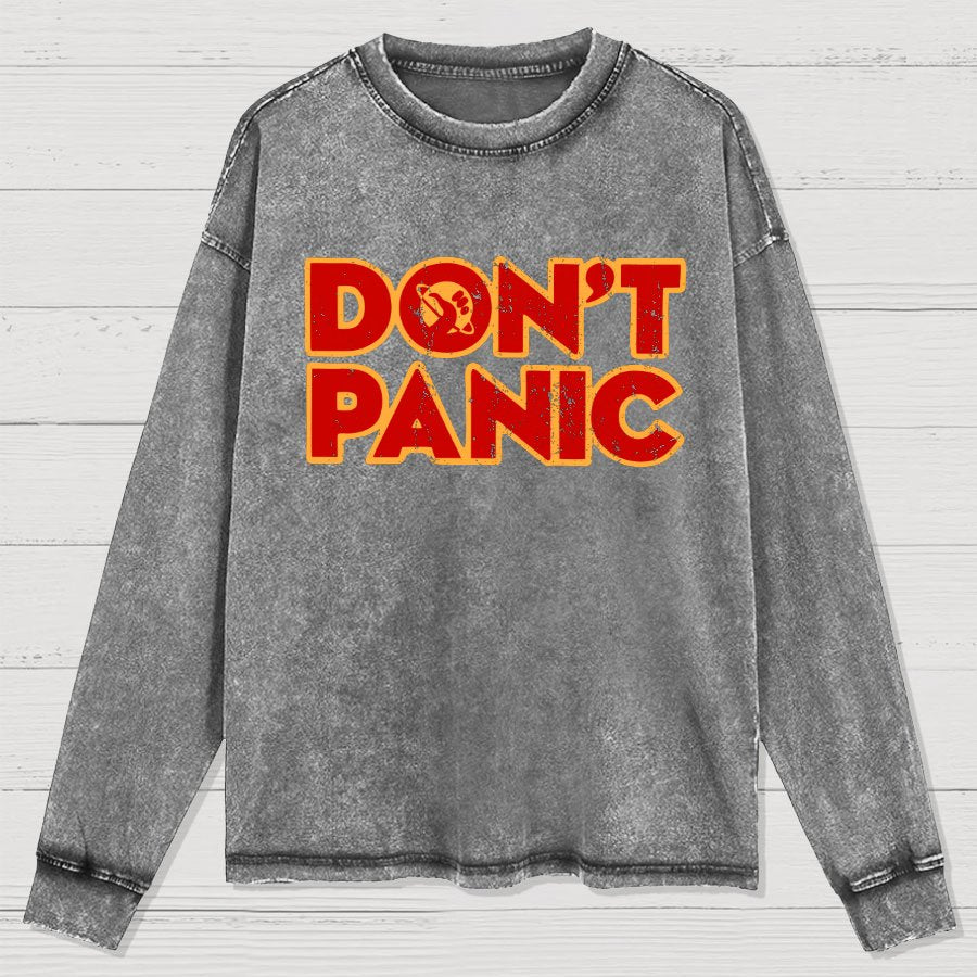 Dont Panic Washed Long Sleeve Tee