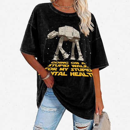 Galactic Wander Vintage Distressed T-shirt
