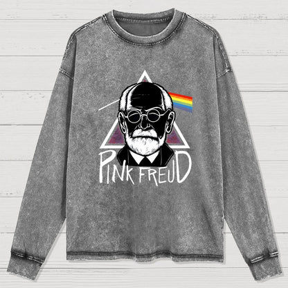 Pink Freed Washed Long Sleeve Tee