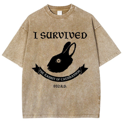 I Survived The Mysterious Rabbit 932A.D Vintage Distressed T-shirt