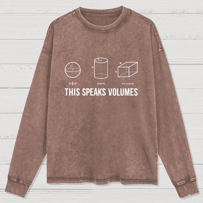 This Speaks Volumes Geometry Washed Long Sleeve Tee