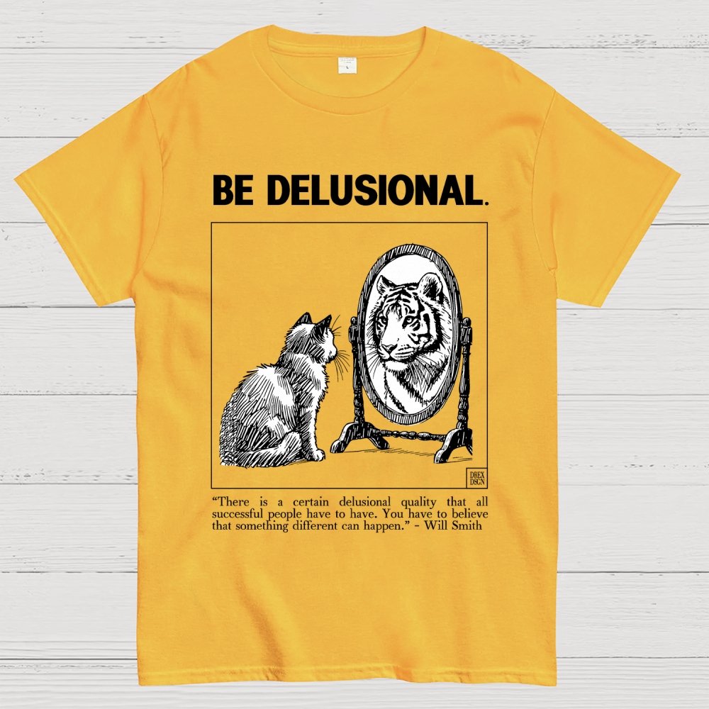 Tiger in the Mirror - Believe First, Then Become Geek T-Shirt