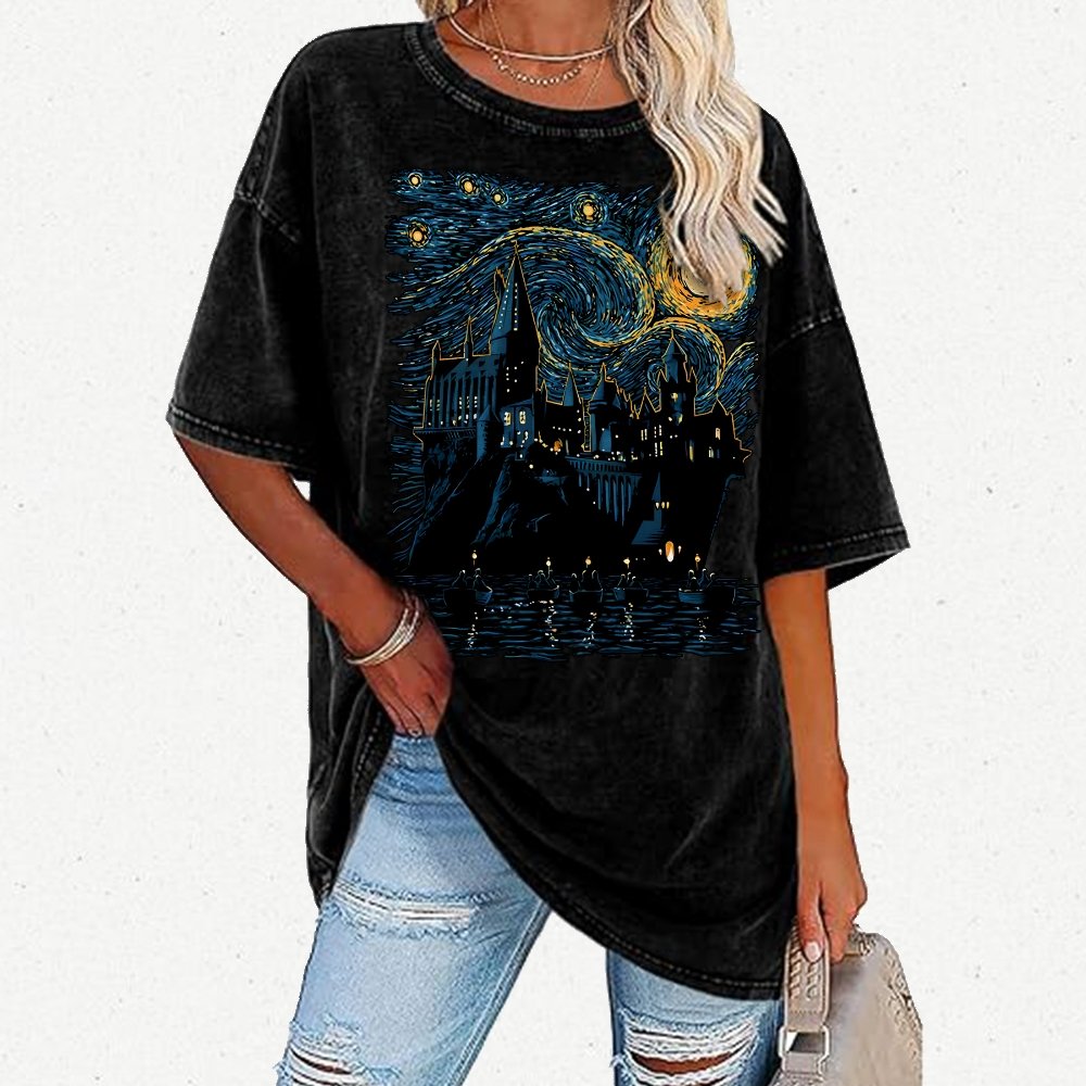 Starry School Vintage Distressed T-shirt