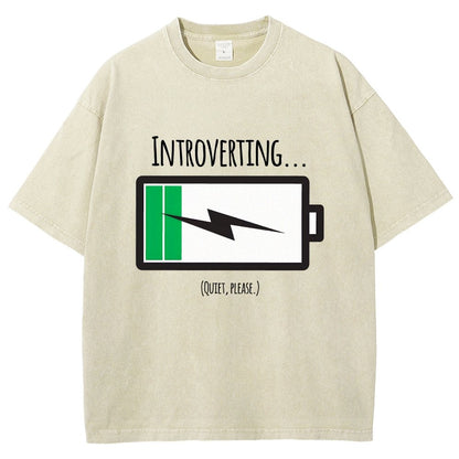 Introverting Vintage Distressed T-shirt
