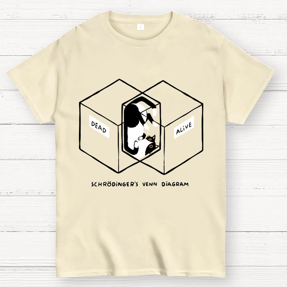 Schrodingers Venn Diagram Geek T-Shirt