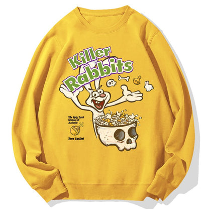 Killer Rabbit Cereal Geek Cotton Sweatshirt