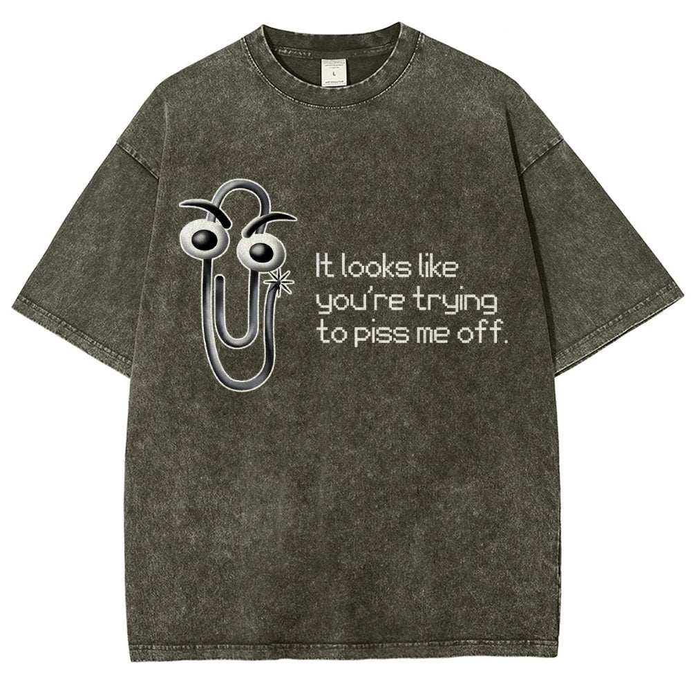 One Snippy Clip Vintage Distressed T-shirt
