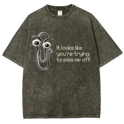 One Snippy Clip Vintage Distressed T-shirt