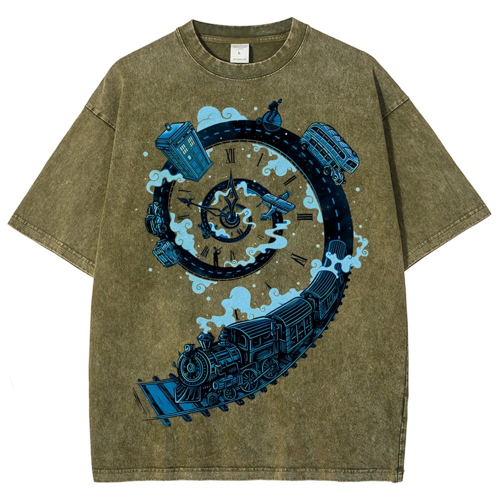 Time Machine Vintage Distressed T-shirt