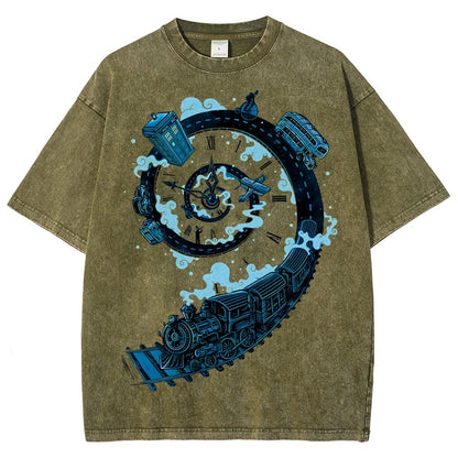 Time Machine Vintage Distressed T-shirt