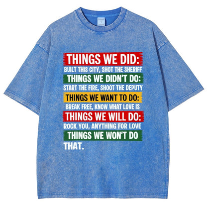 Things We Did Vintage Distressed T-shirt