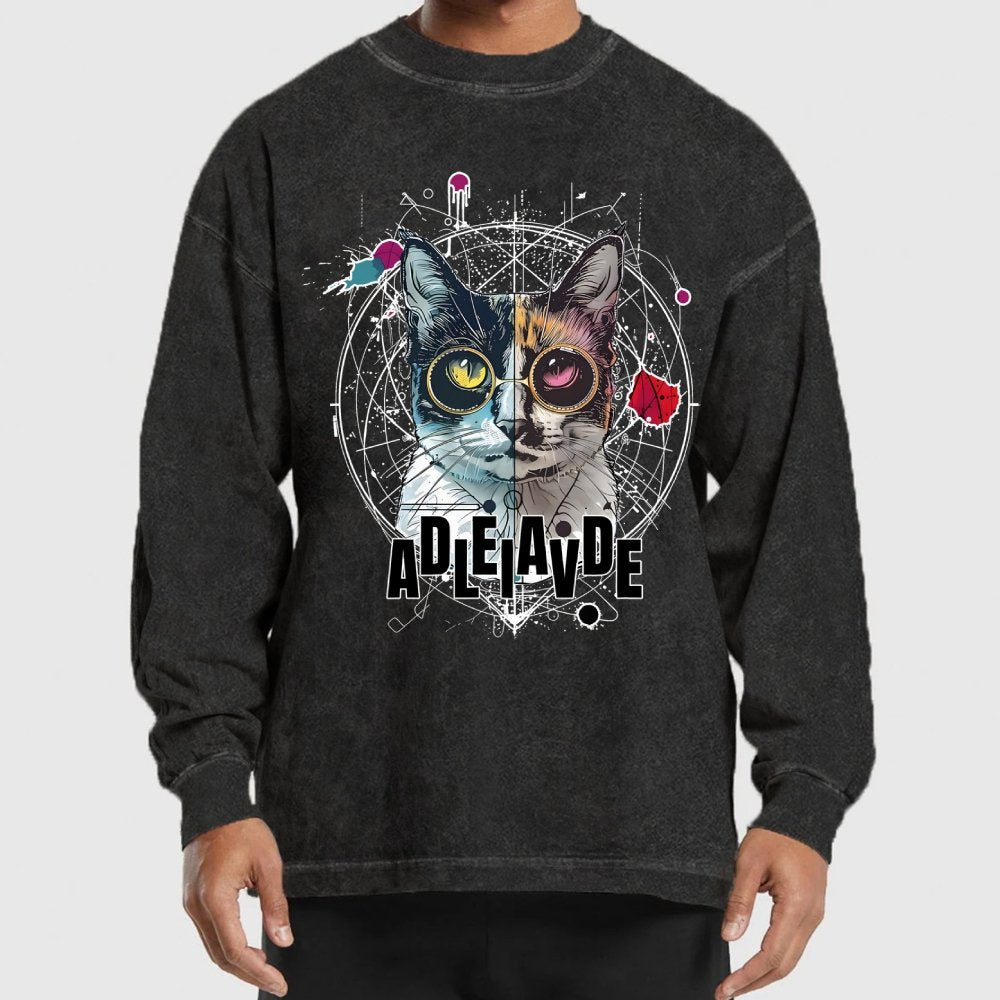 Schrödinger's Cat Washed Long Sleeve Tee