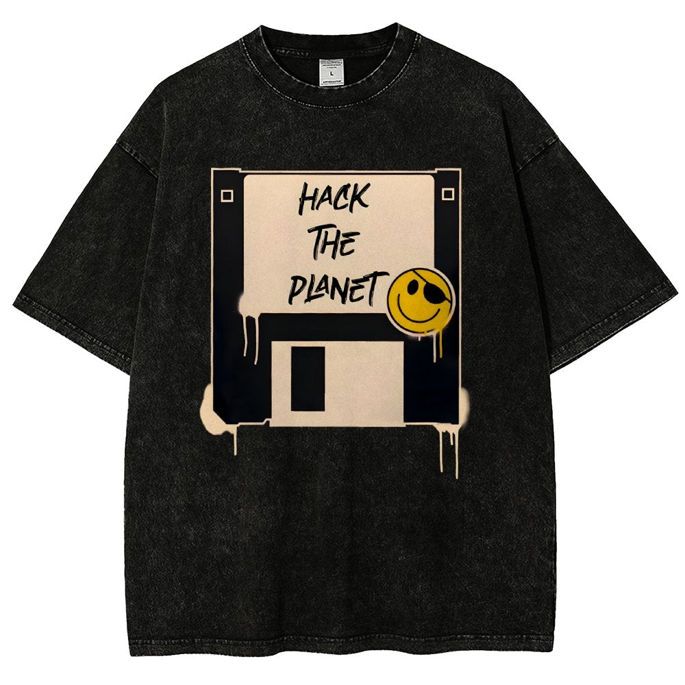 Hack The Planet Vintage Distressed T-shirt