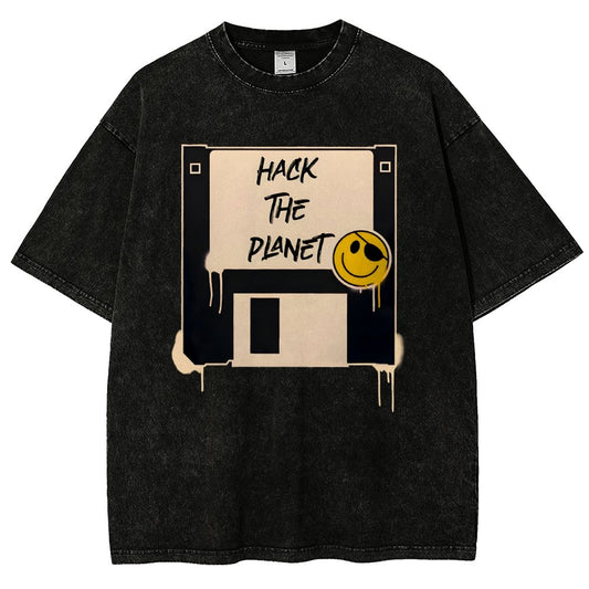 Hack The Planet Vintage Distressed T-shirt