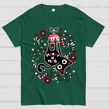 Christmas Cat Butt Geek T-Shirt