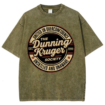 Dunning Kruger Society Vintage Distressed T-shirt