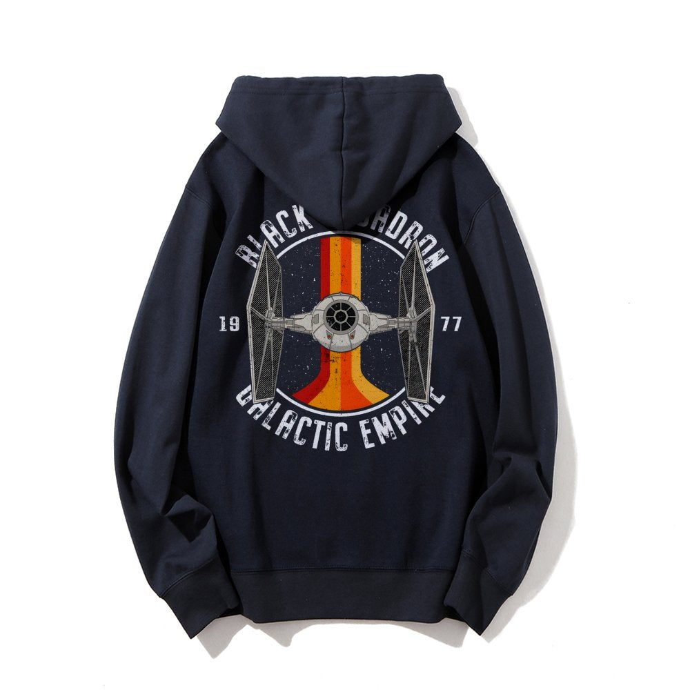 Vintage Squadron Printed Back Unisex Cotton Hoodie