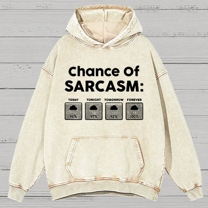 Chance of Sarcasm, 100% Forecasted Nice Guy Vintage Distressed Hoodie