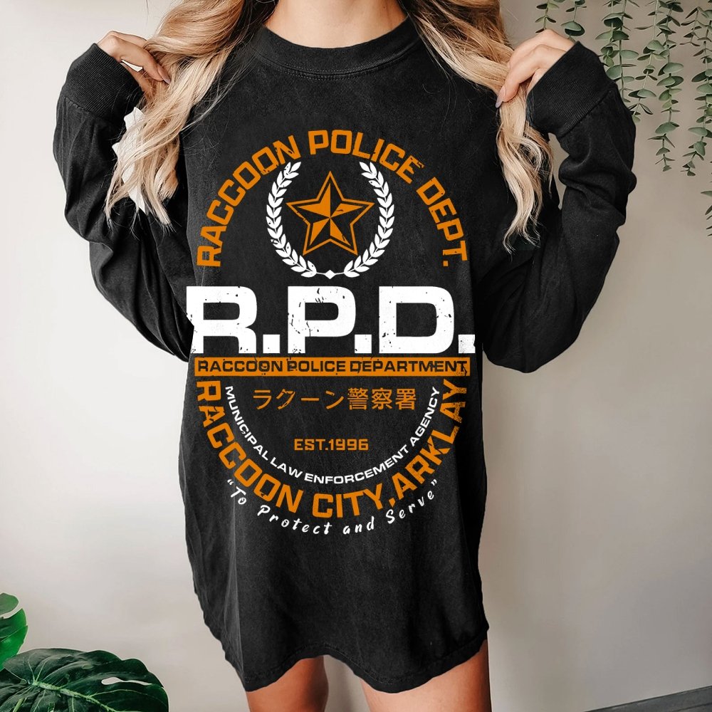 City Police Washed Long Sleeve Tee