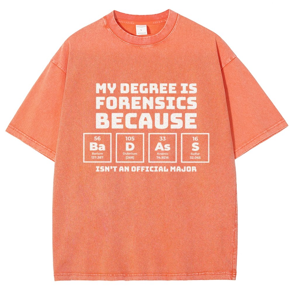 My Degree Forensic Science Periodic Table Funny Vintage Distressed T-shirt